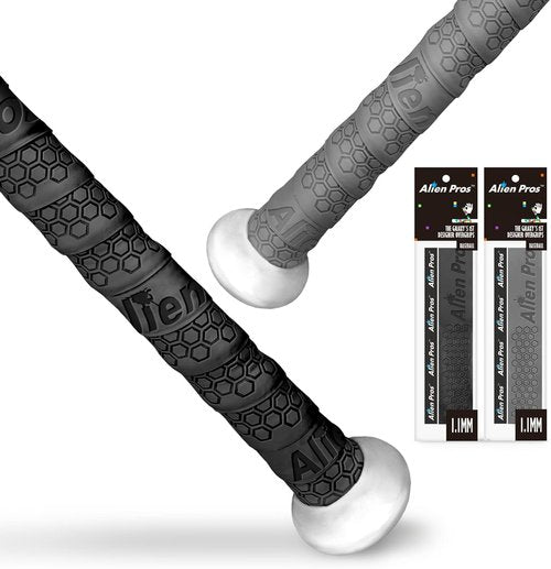 ALIEN PROS Baseball Bat Grip Tape - Pro Quality 1.1 MM Precut 2-Pack for Epic Home Runs