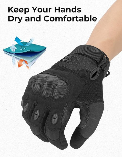 KEMIMOTO Tactical Gloves - Touchscreen Motorcycle Gloves with Hard Shell & Palm Padding | Ideal for Sports, Cycling, and Outdoor Activities