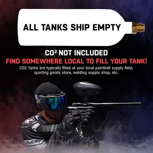 HK Army 20oz Aluminum CO2 Tank - High Pressure Compressed Air System for Paintball & Airsoft Gear