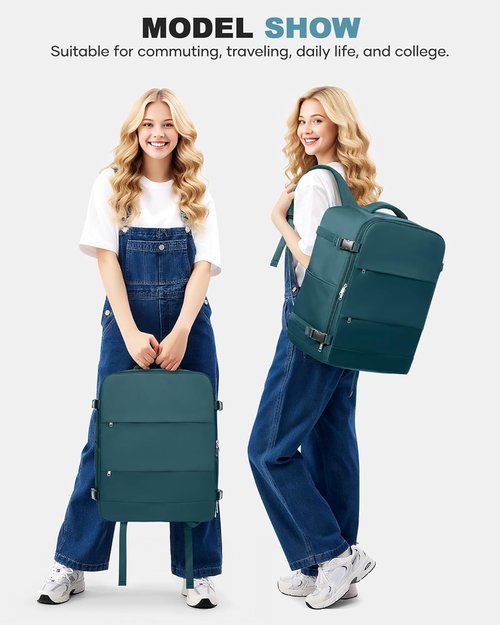 Coofay Large Vacuum Backpack - Travel Compression System with Pump | Easy Carry-On Luggage
