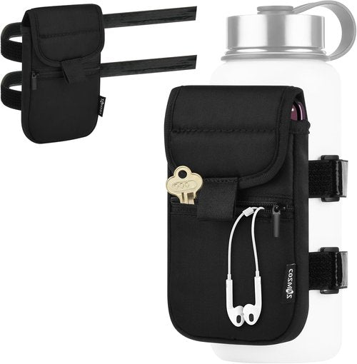 Cosmos Water Bottle Pouch - Versatile Gym & Hiking Accessory | Fits 18-40 Oz Bottles, Storage Pocket for Essentials