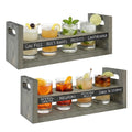 MyGift Vintage Gray Beer Flight Sampler Tray Set of 2 - 4 Glass Holders