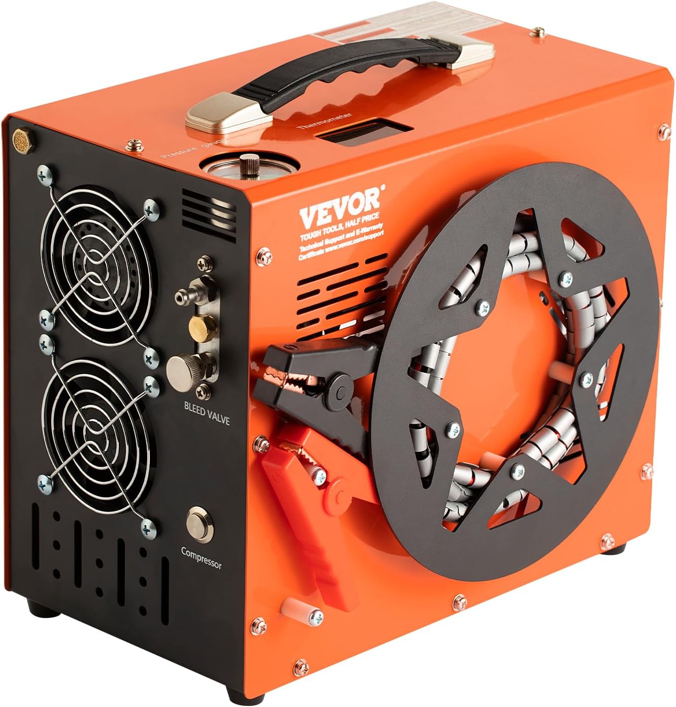 VEVOR PCP Air Compressor - 4500PSI Portable Airgun Compressor with Auto-Stop | Oil & Water-Free, DC12V/AC120V