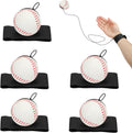 Skiennix Baseballs Wrist Return Ball - 2.36 Inch Rebound Bouncy Ball with Strap | Fun Outdoor Activity for All Ages
