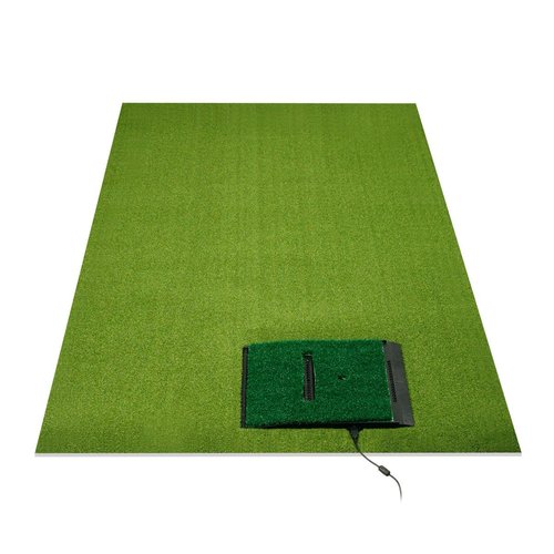 Orlimar Golf Mat for The OptiShot 2 Golf Simulators for Home (3 Foot X 5 Foot), Indoor Turf Practice Mat with Pre-Cut Hole for OptiShot2 Swing Analyzer Base
