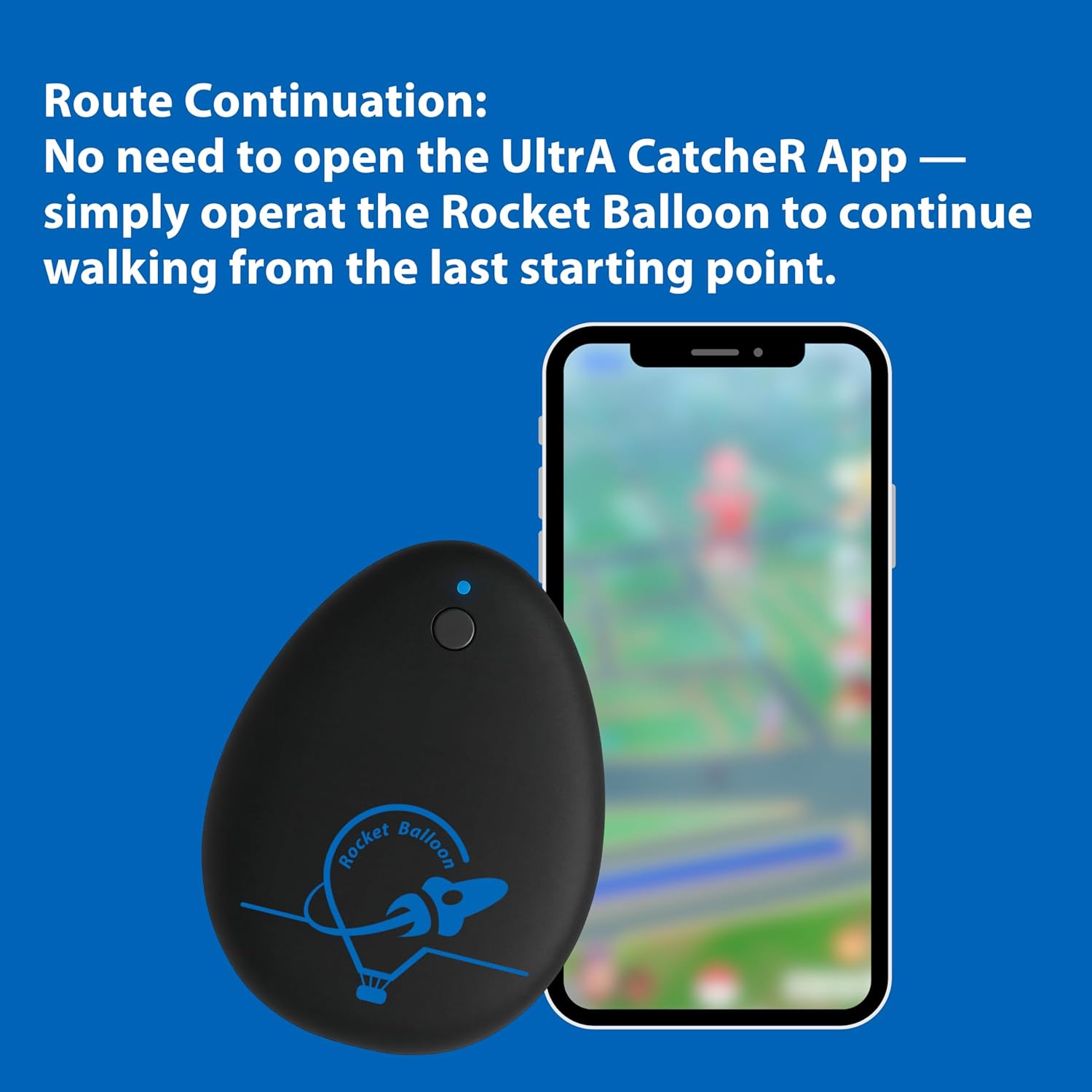 Rocket Balloon Auto Walking Device - Smart iOS Auto Catch & Item Collection | Route Continuation & Cooldown Protection
