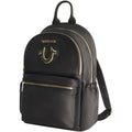 True Religion Backpack, Zip pocket, Horseshoe Logo Travel Bag, Black
