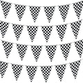 Checkered Flags 100’ FT Pennant Racing Banner - NASCAR Theme Party Decoration | Race Car Party Décor