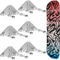Famiron 6 Pcs Skateboard Wall Mount Hangers, Aluminum Wall Mount for Skateboard Deck Display and Storage Horizontal, Skateboard Floating Deck Display Racks Stand