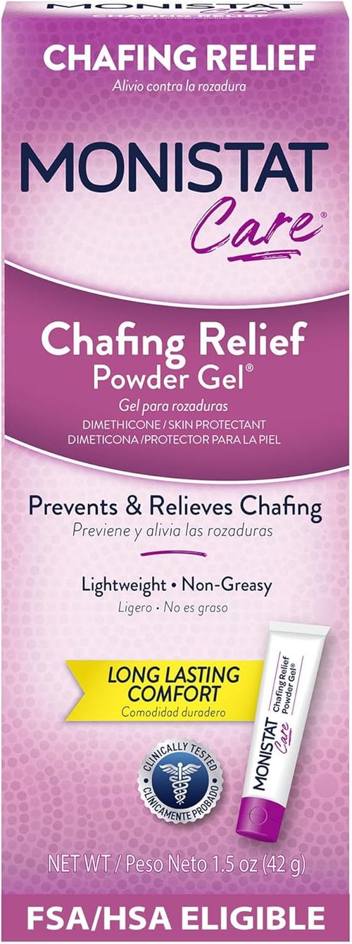 Monistat Chafing Relief Powder Gel - Long-Lasting Anti-Chafing Protection for Bikini Area & Thighs | 1.5 Oz