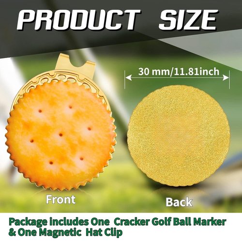 Artpreti Golf Ball Marker with a Standard Magnetic Hat Clip, Funny Golf Ball Marker Hat Clip for Men Women, Premium Golf Gifts for Men Women, Golf Accessories for Golf Lovers (Cracker)