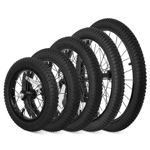 Exceedhub 20 Inch Kids Bike Front Wheels Replacement with Solid Air Rubber Tire and Inner Tube, Bicycle Bike Wheels