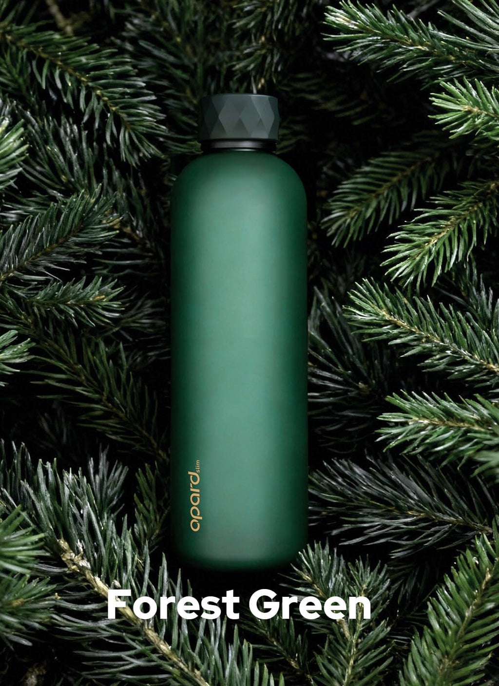 Opard Slim Pro Water Bottle - 27oz BPA-Free Plastic with Leakproof Monocap | Forest Green, Ideal for Travel & Sports