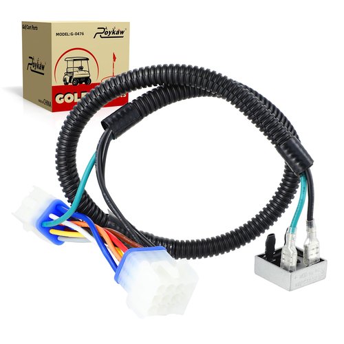 Roykaw Golf Cart 12V Golf Cart Headlight Voltage Reducer Harness Compatible with Club Car Precedent 2004-up Gas Vehicles, Plug and Play, 9 Pin/12 Pin Converter Harness