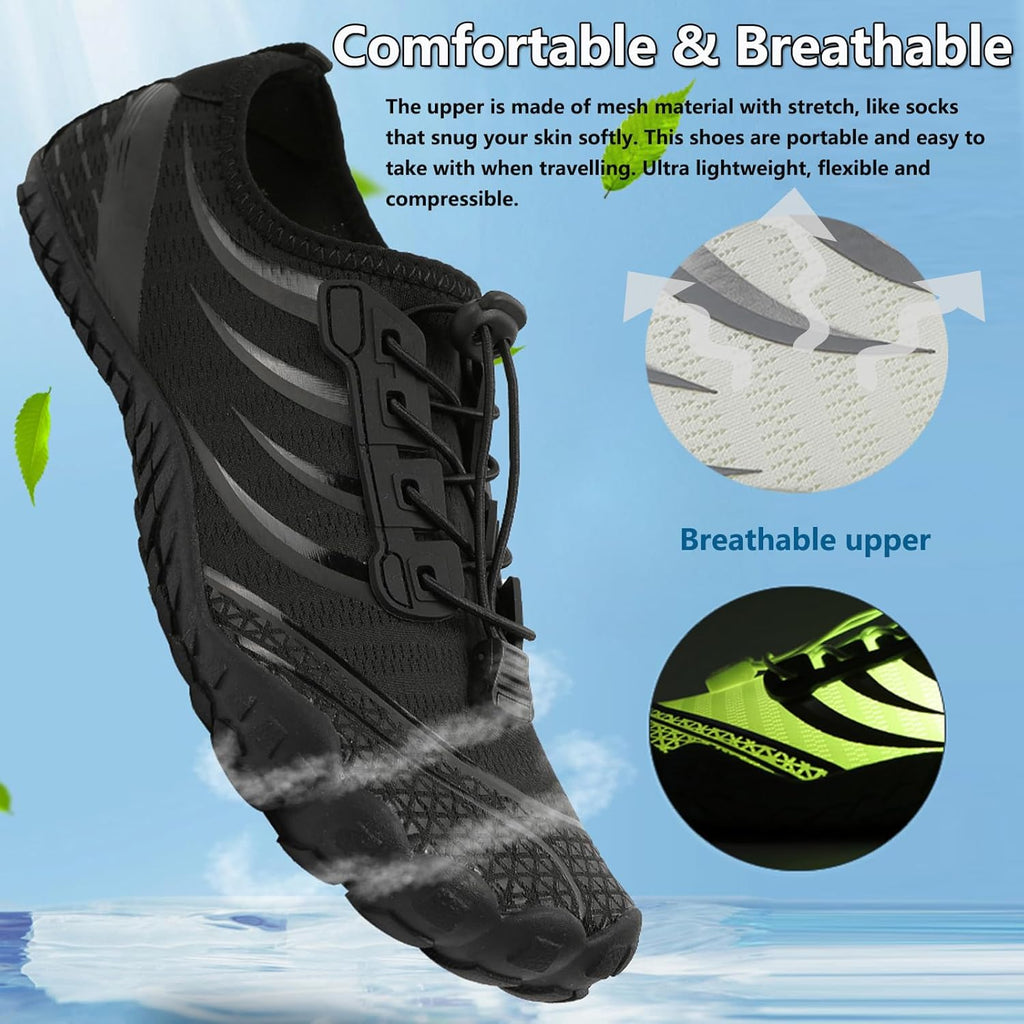 Skiennix Water Shoes - Quick Dry Barefoot Aqua Shoes for Men & Women | Ideal for Beach, Pool, and Hiking