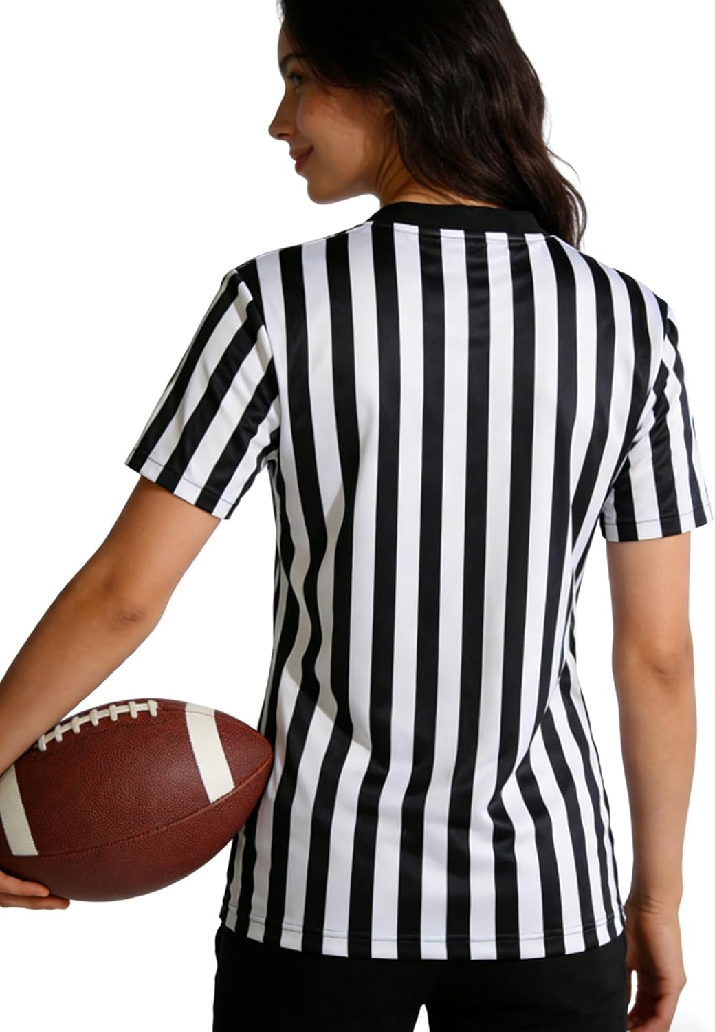 Skiennix Women's Referee Shirt - Official V-Neck Football & Basketball Jersey | Perfect for Halloween Costume