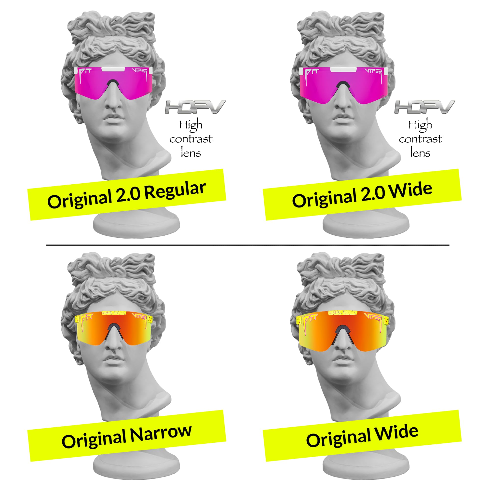 Pit Viper Sunglasses – Polarized, Non-Polarized & Z87 Options, Multiple Colors & Fits – Retro Styles