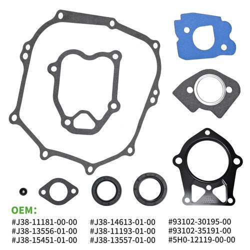 10L0L Golf Cart Gasket Engine Seal Kit for Yamaha G2 G5 G8 G9 G11 1985-1995 Motor Breather Gasket, Replaces OEM J38-15451-01-00, J38-11181-00-00, J38-11193-01-00
