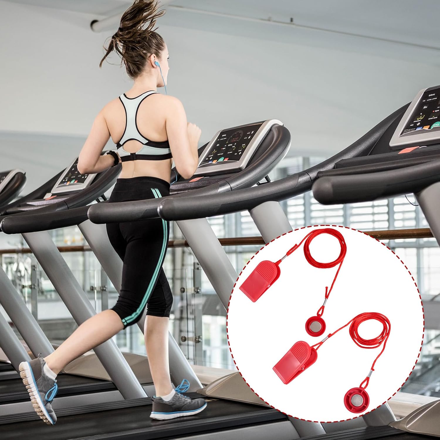 Skiennix Treadmill Safety Keys - Universal Magnetic Key Replacement for Emergency Stop | 2-Pack