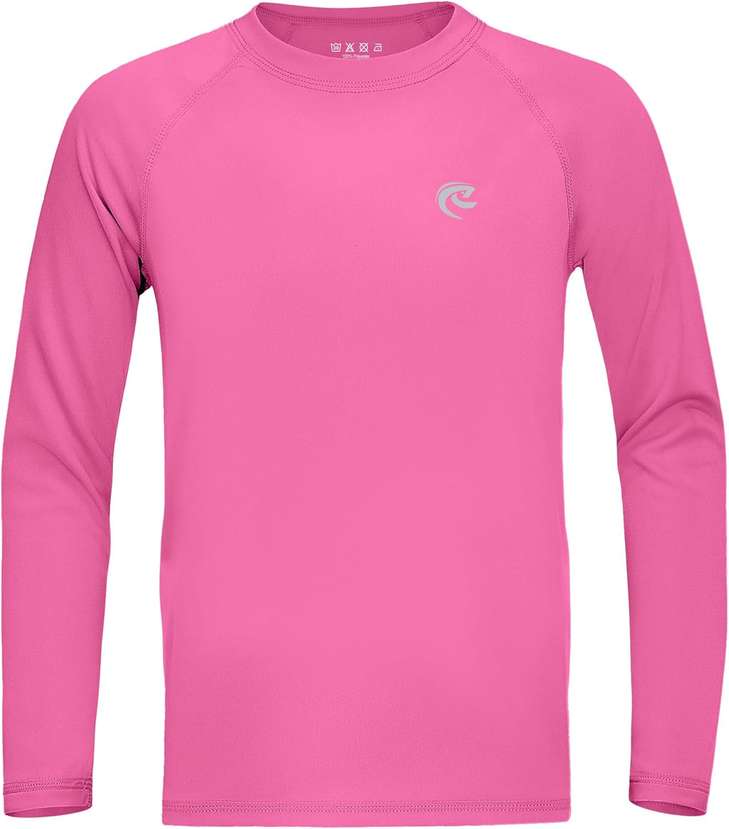 Regine Switzerland Boys UPF 50+ Swim Shirt - Long Sleeve UV Sun Protection Rash Guard | Youth SPF Water Shirts