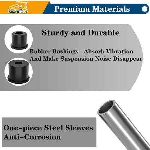 Mixopoly Golf Cart Bushing Kit, Rear Leaf Spring Bushing Sleeves for EZGO RXV Gas and Electric 2008-up, Replace OEM 620160 624030 620161