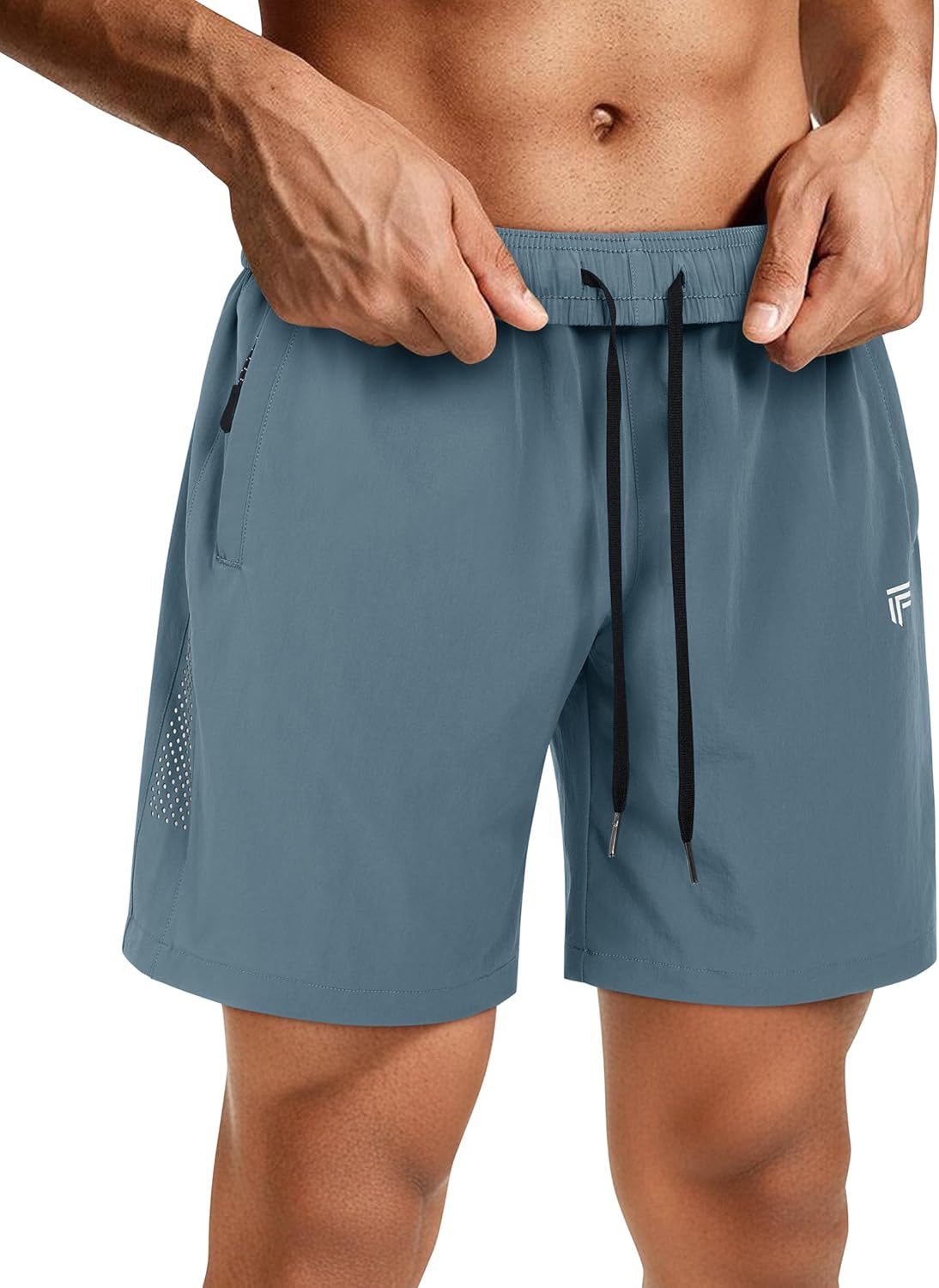 Skiennix Men's Athletic Running Shorts - Quick Dry with Zipper Pockets | 7" Gym Shorts for Basketball & Jogging
