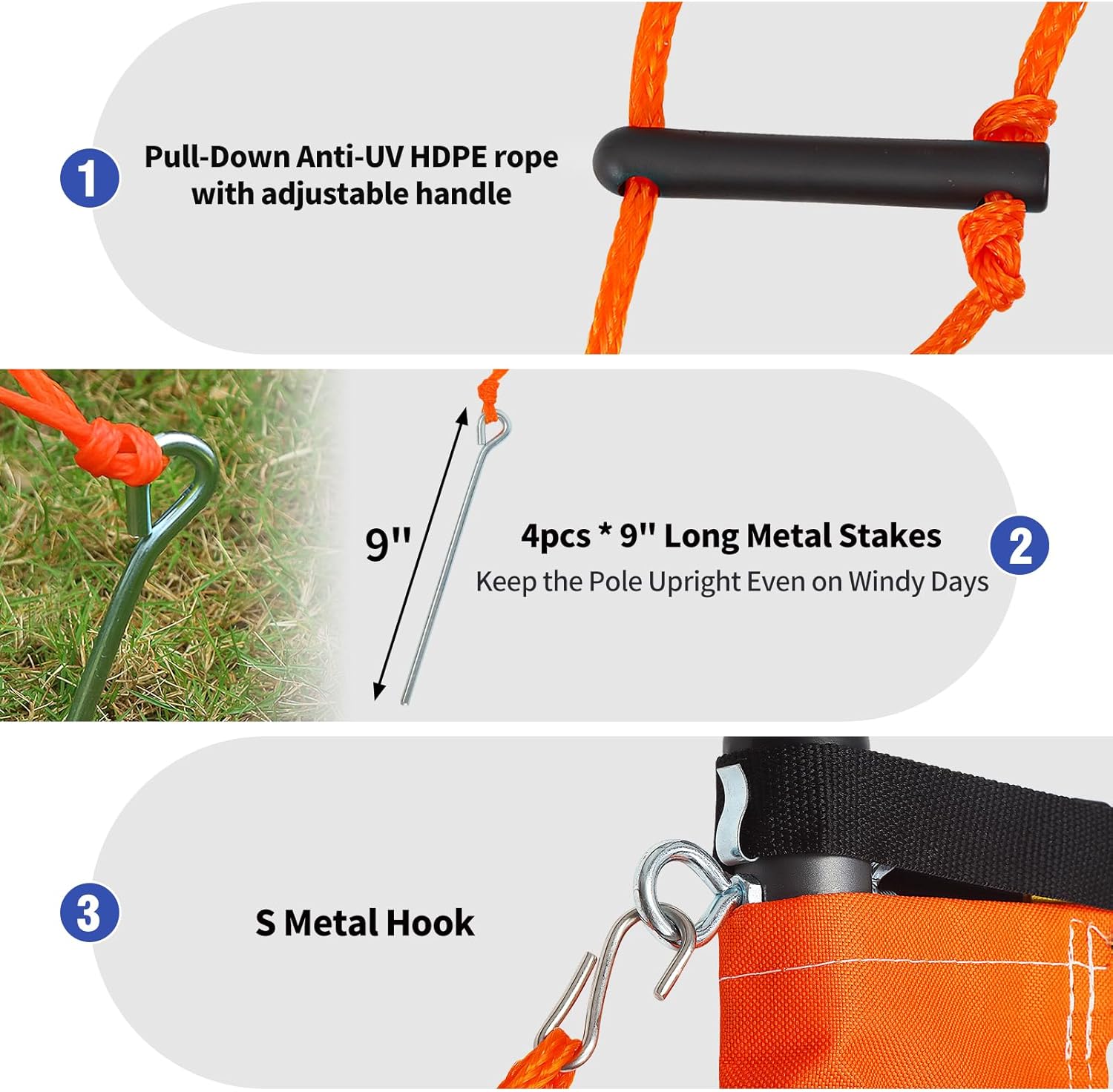 Regine Switzerland 20ft Portable Volleyball Net Set - Heavy Duty Poles, Durable PE Net, Includes Volleyball & Pump