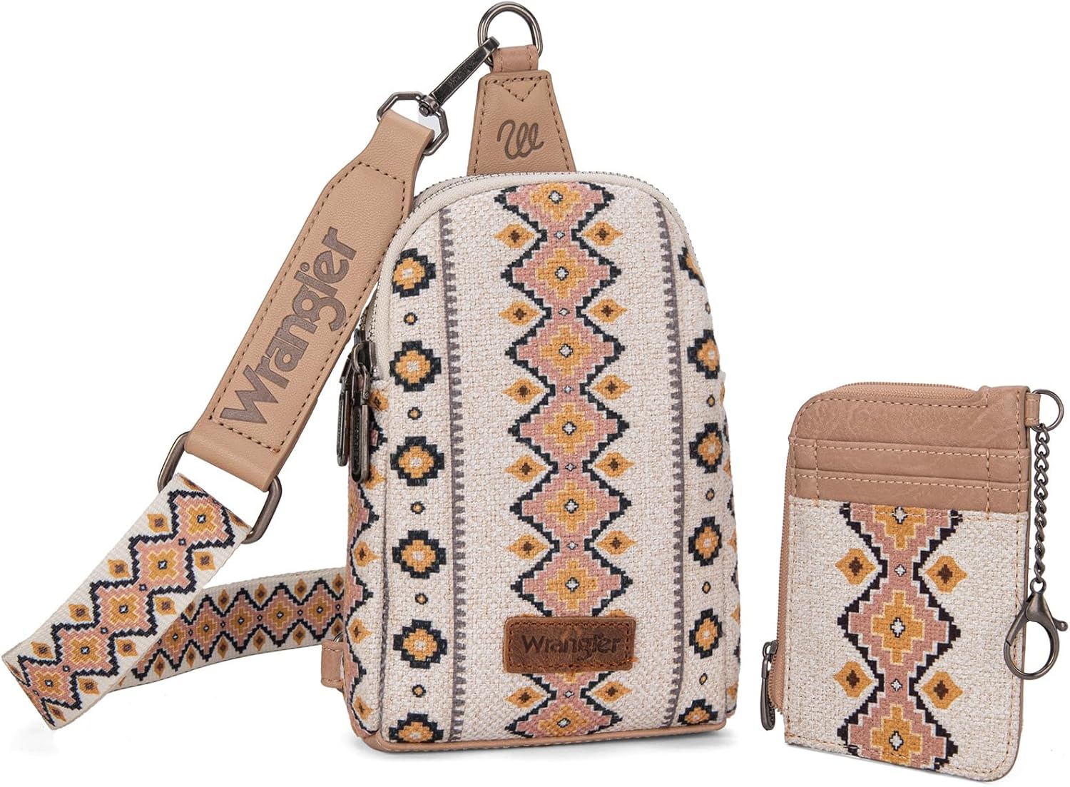 Wrangler Aztec Crossbody Sling Bags for Women - Stylish Wallet Set in Trendy Design