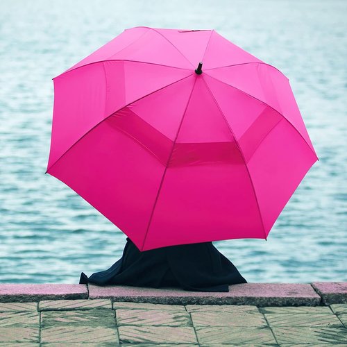 G4Free Golf Umbrella - Oversized 72 Inch Automatic Open Double Canopy | Windproof & Waterproof