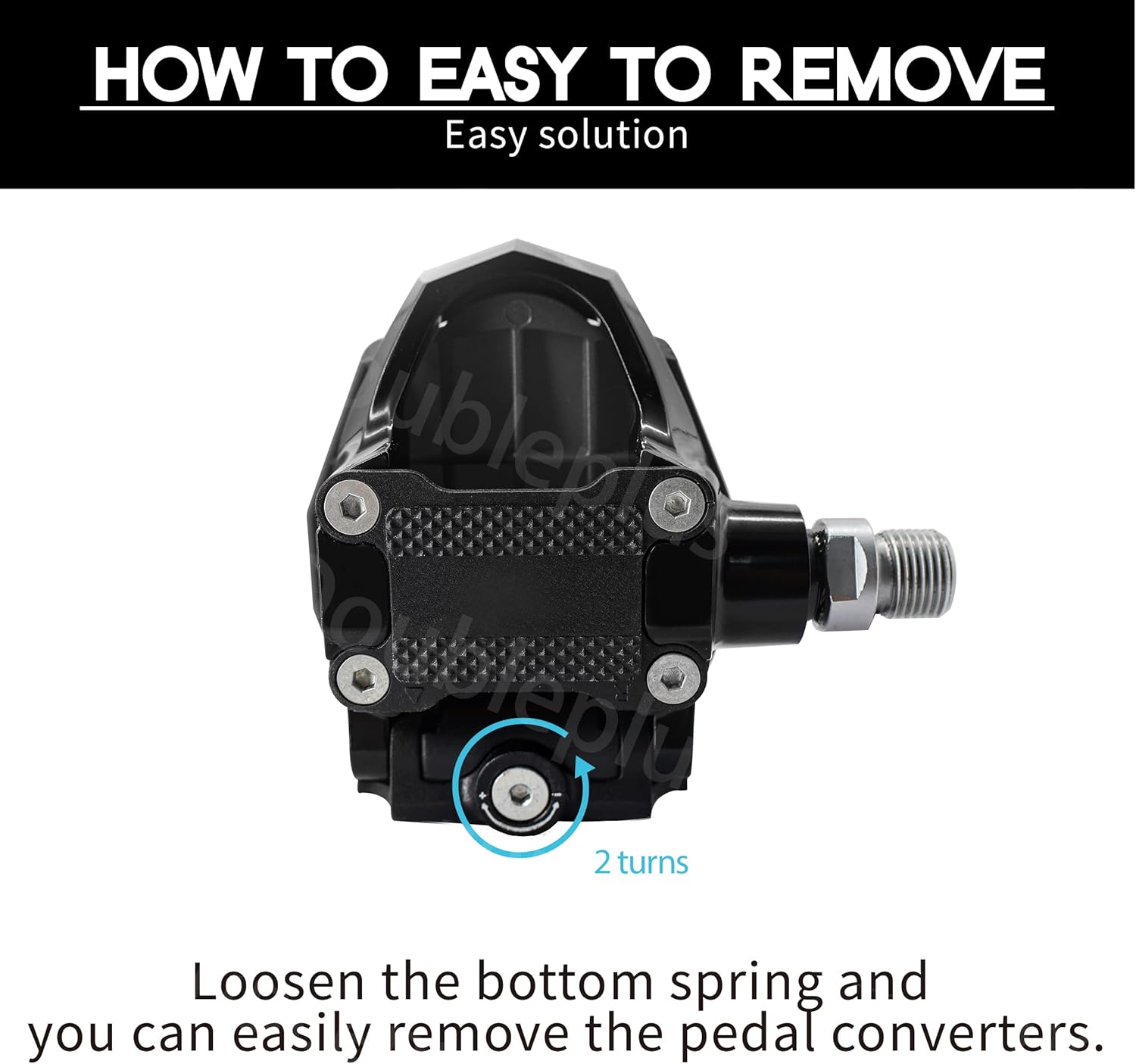 Peloton Pedal Converter - Compatible Pedals for Regular Shoes | Replacement Inserts for Exercise Bike