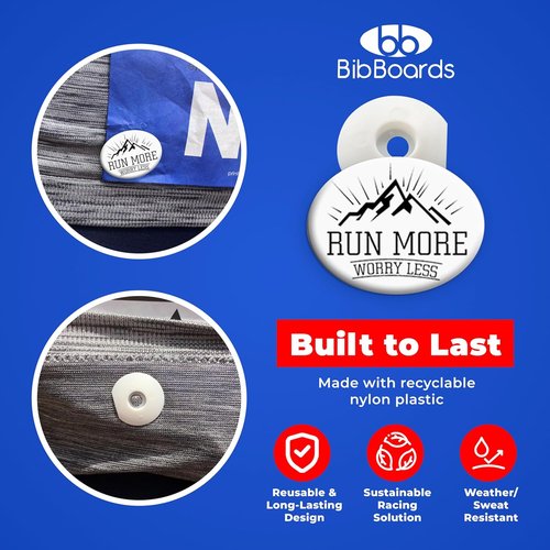 bibSNAPS Race Bib Clips - Secure Fasteners for Running, Marathon & Cycling Events | Easy Snap & Lock (4pcs)