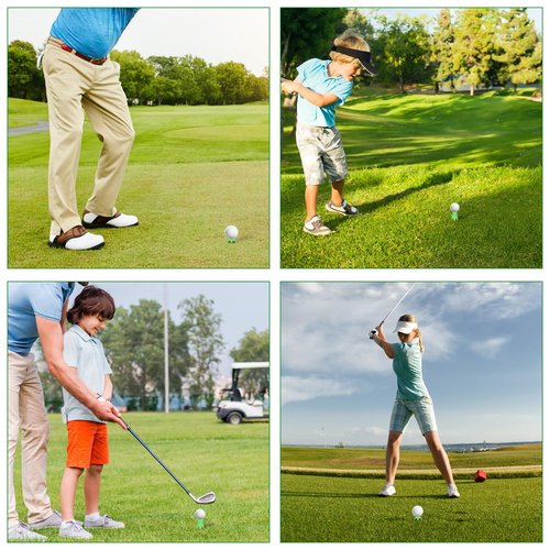 XIHIRCD 30pcs Plastic Golf Tees, 15 Tall & 15 Short Golf Simulator Tees Golf Mat Tees Indoor & Outdoor Practice Golf Tees for Sportsman Golf Lovers Beginners (Black, Green, Pink)