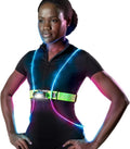Noxgear Tracer2 Running Vest - Multicolor Light-Up & Reflective | Rechargeable Ultra-Bright Lights
