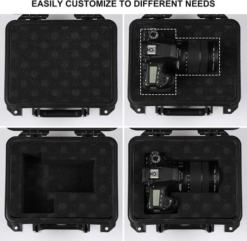 Mayouko Portable Tool Box - Waterproof Hard Case with Shock-Proof Foam Insert | 10.6 x 9.7 x 6.9 Inch