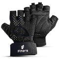 Fiters Workout Gloves with Lifting Straps (Medium)
