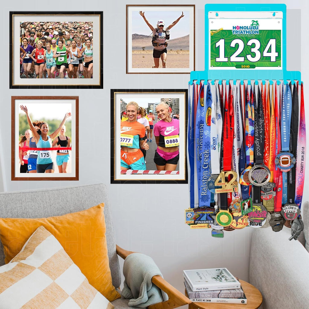 Skiennix Race Medal Holder - Stylish Wall Hanger for Marathon Medals | Perfect Gift for Runners