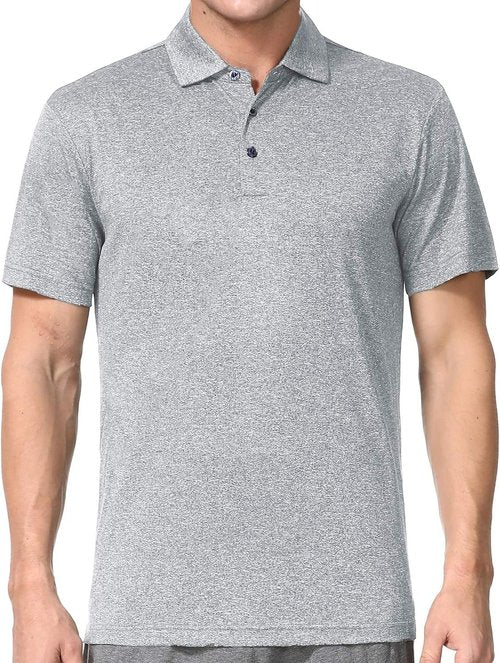 Alpha Dry Fit Golf Polo Shirt by Men’s | Light Grey, XXL, Regular Fit for Ultimate Comfort