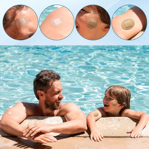 Geiserailie Adhesive Spot Bandages - 240 Pcs Flexible Round & Oval Fabric Waterproof First Aid Supplies | 7/8'' & 1.25''