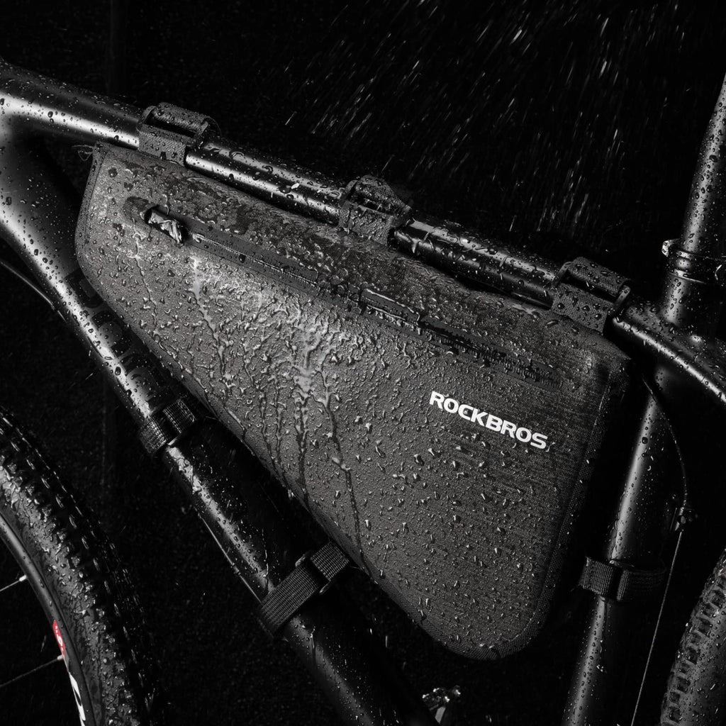 ROCKBROS 4L Bike Bicycle Frame Bag Waterproof Bikepacking Bike Bag Triangle Frame Bag Large Bike Storage Bag Under Frame
