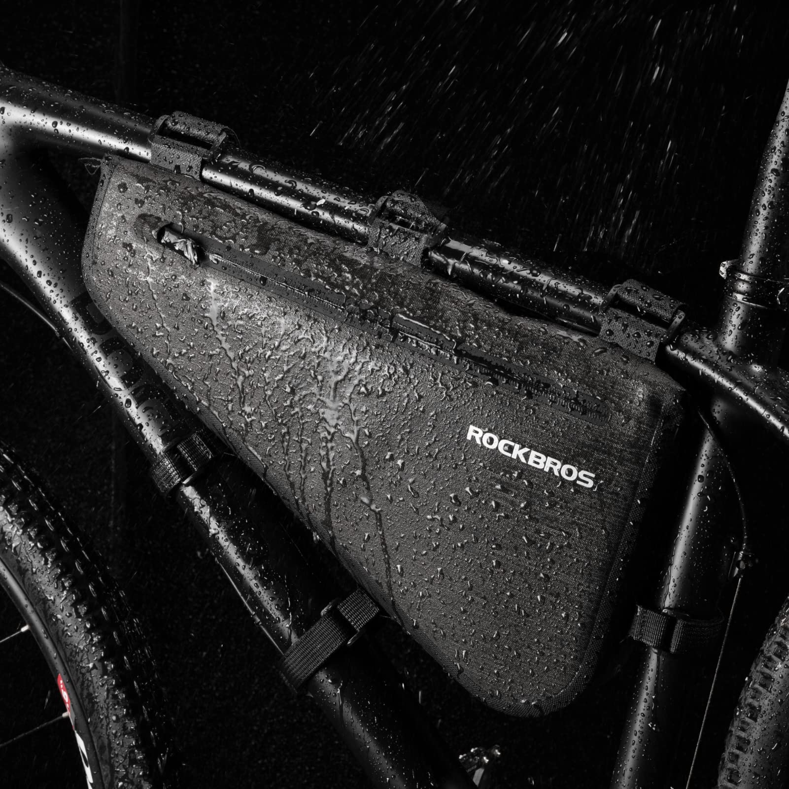 ROCKBROS 4L Bike Bicycle Frame Bag Waterproof Bikepacking Bike Bag Triangle Frame Bag Large Bike Storage Bag Under Frame