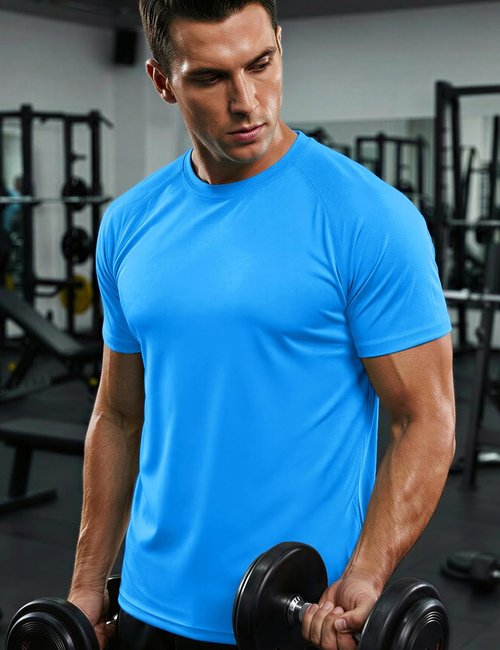MAGCOMSEN Men's UPF 50+ Sun Protection Athletic T-Shirt - Quick Dry for Hiking & Running