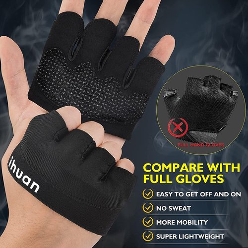 Ihuan Weight Lifting Gym Workout Gloves - Ideal for Men & Women | Perfect for Training & Fitness