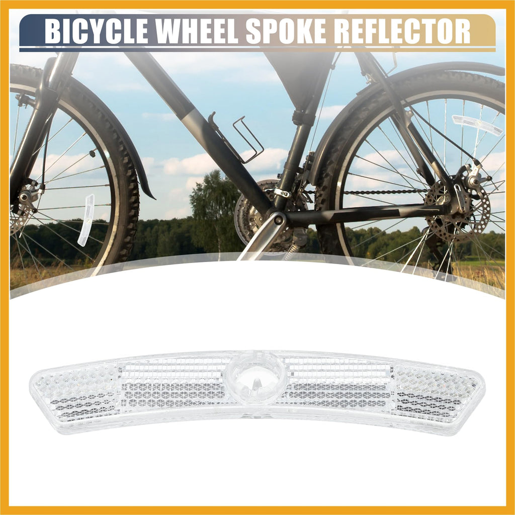 Partuto Bike Reflectors 5"x0.79"x0.47" Bike Warning Reflector White 1 Pair Replacement