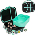 Dude Perfect Lunch Box - Leak Proof Bento Box with Snap Tight Lid & Adjustable Divider | Black