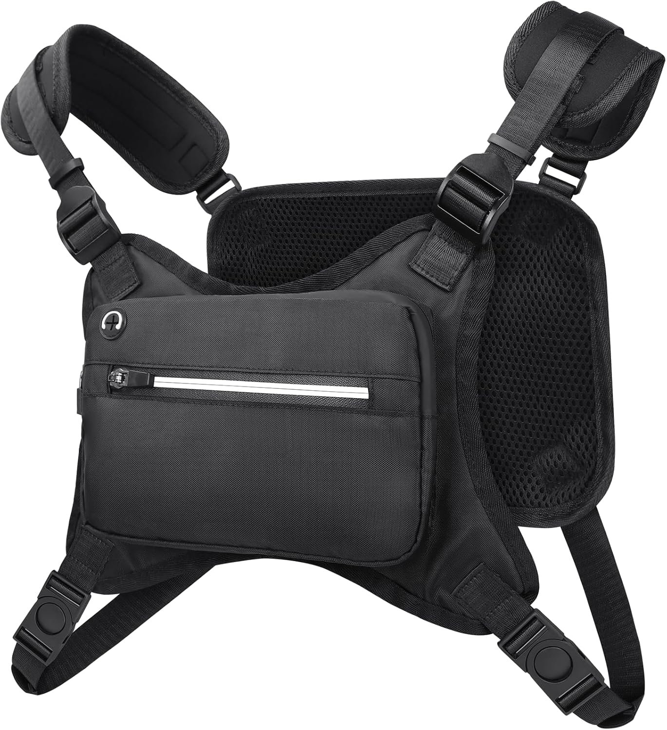 Skiennix Water Resistant Chest Pack - Lightweight Running Vest with Reflective Strip & Phone Holder | Ideal for Hiking & Cycling