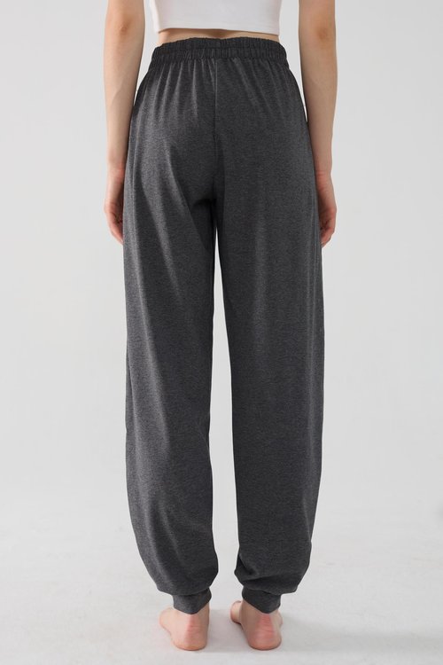 Joyaria Women Workout Sweatpants Cotton Jogger Lightweight Lounge Sweat Pants with Drawstring(Dark Gray,Medium)
