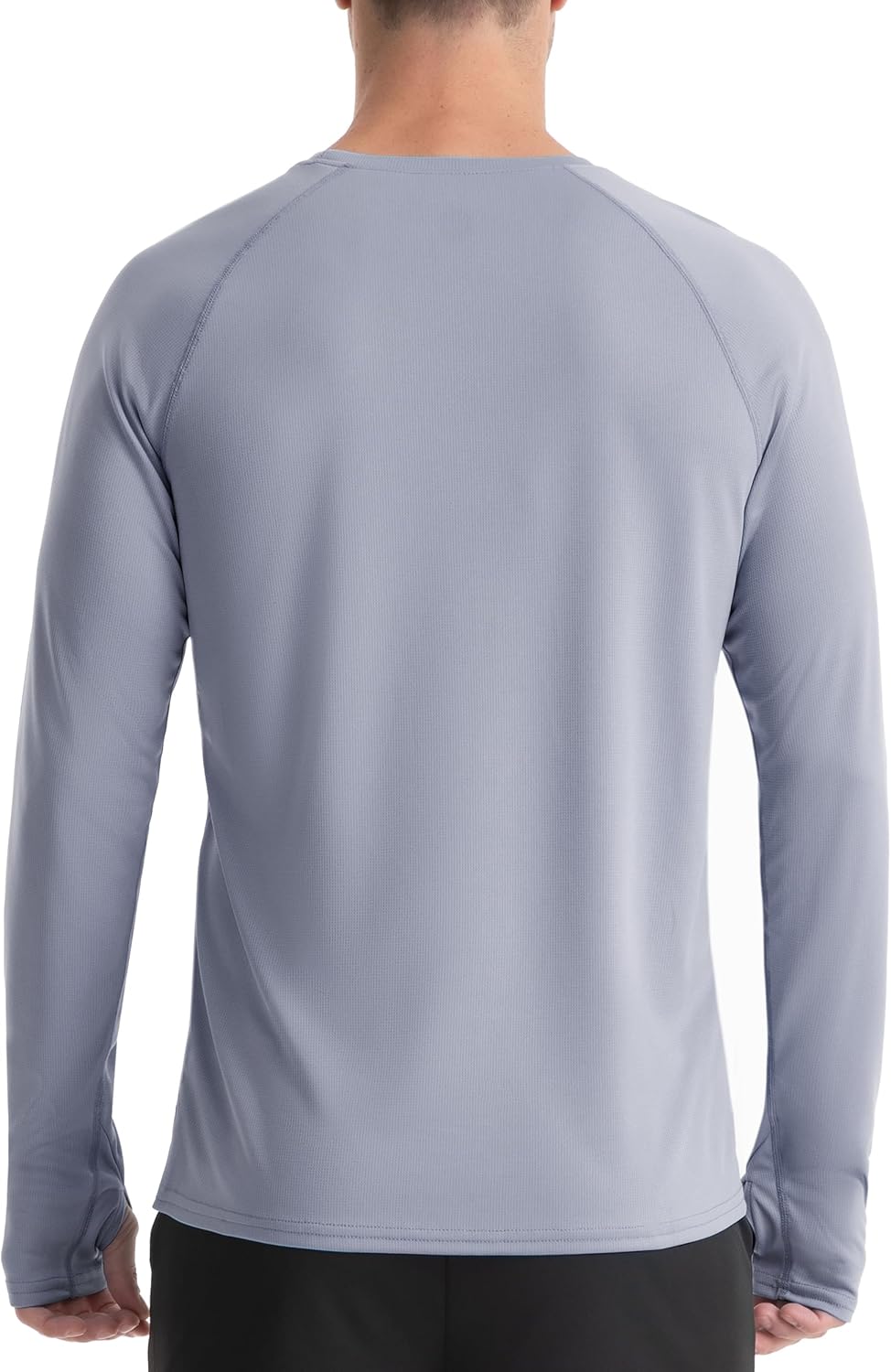 Roadbox Men's Long Sleeve Swim Rash Guard - UPF 50+ UV Sun Protection Shirt | Silver Gray