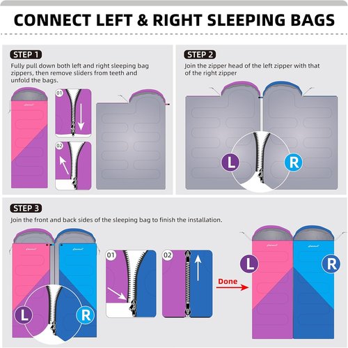 Clostnature Sleeping Bag - Lightweight Ultralight Camping Bag for Adults & Kids | Compression Sack Included