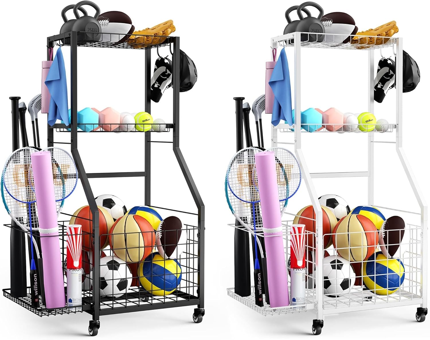 Skiennix Sports Equipment Garage Organizer - Maximize Space with Durable Storage Solutions