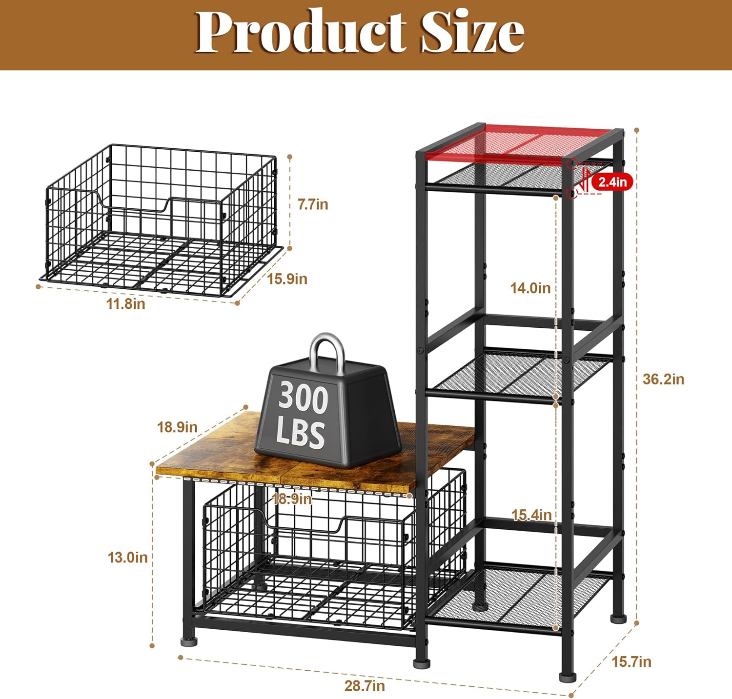 Yuyetuyo Mini Fridge Stand - Stylish Coffee Bar & Wine Cabinet Storage for Dorm, Apartment, Office